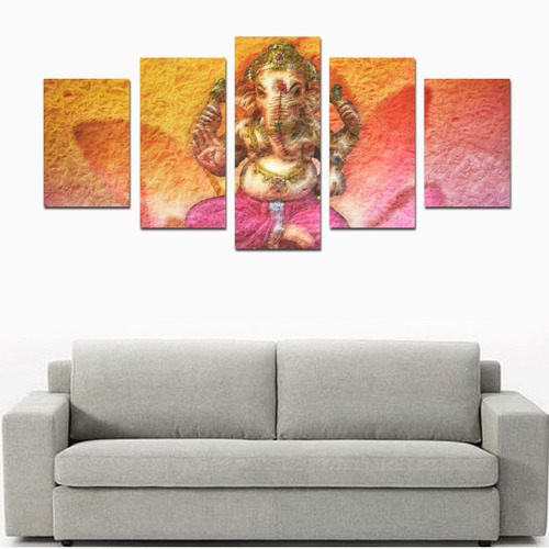 Ganesh, Son Of Shiva And Parvati Canvas Print Sets D (No Frame)