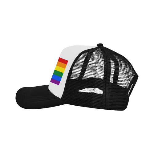 Gay Pride Rainbow Flag Stripes Trucker Hat