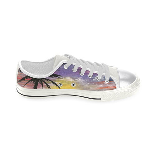 Sunset Sea Canvas Women's Shoes/Large Size (Model 018)