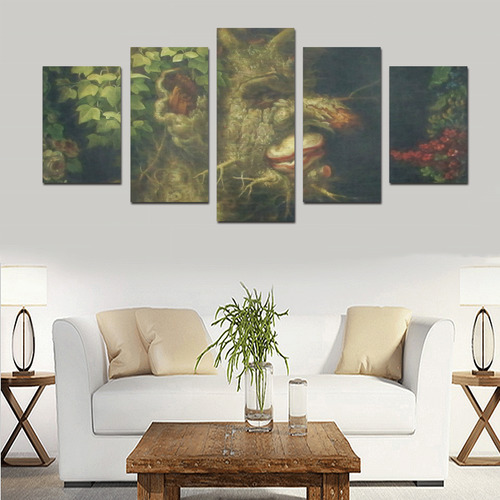 Awesome Painting Winter from Guiseppe Arcimboldo Canvas Print Sets D (No Frame)