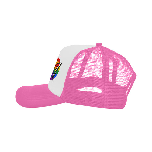 Dot Rainbow Flag Stripes Butterfly Silhouette Trucker Hat