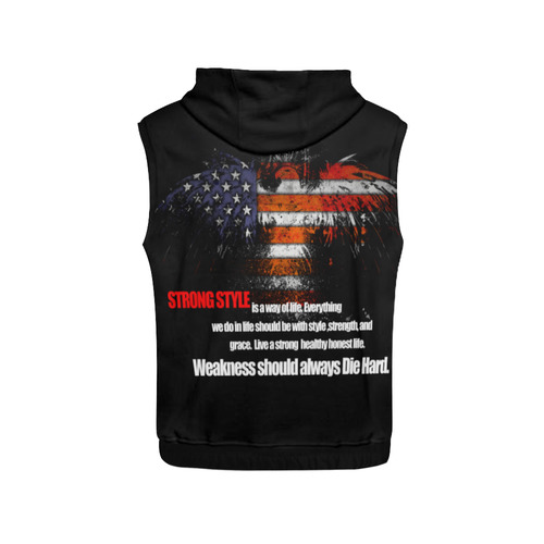 Strong Style Boxing All Over Print Sleeveless Hoodie for Men (Model H15)