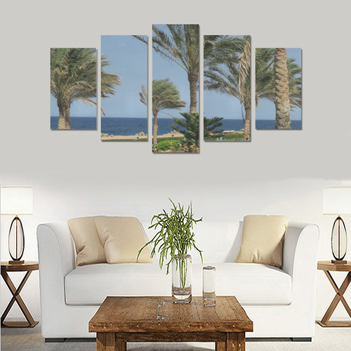 Egypt Beach Canvas Print Sets A (No Frame)