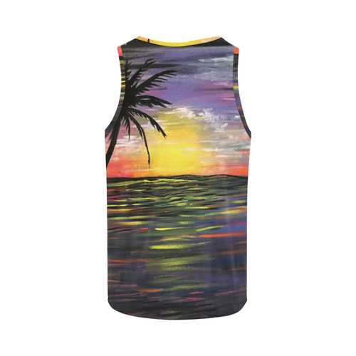 Sunset Sea All Over Print Tank Top for Women (Model T43)