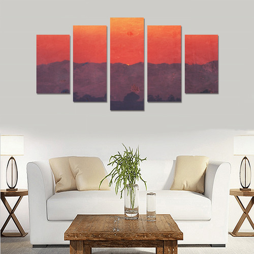 Five Shades of Sunset Canvas Print Sets A (No Frame)