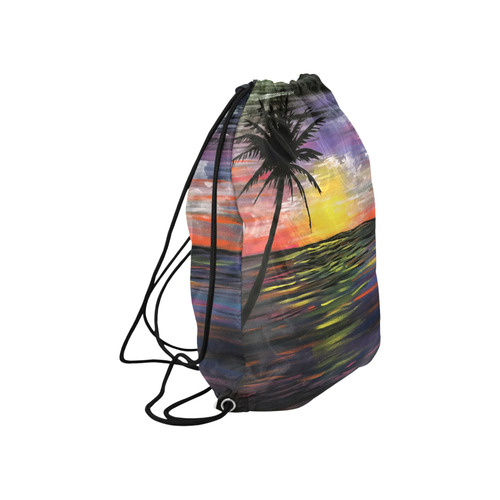 Sunset Sea Large Drawstring Bag Model 1604 (Twin Sides)  16.5"(W) * 19.3"(H)