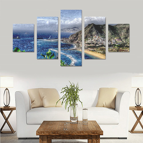 Travel-painted Tenerife Canvas Print Sets B (No Frame)