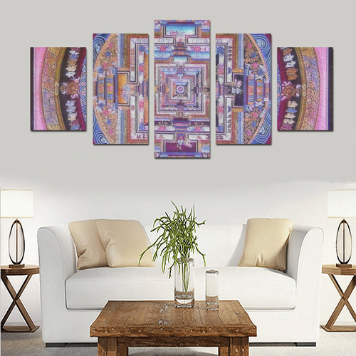 Buddhist Kalachakra Mandala Canvas Print Sets D (No Frame)