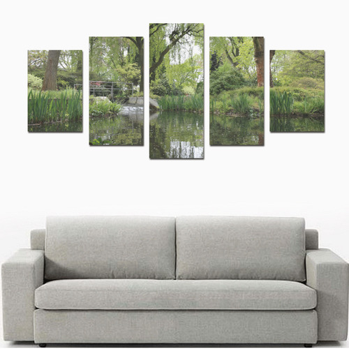 Japanese Garden in Leverkusen Canvas Print Sets D (No Frame)