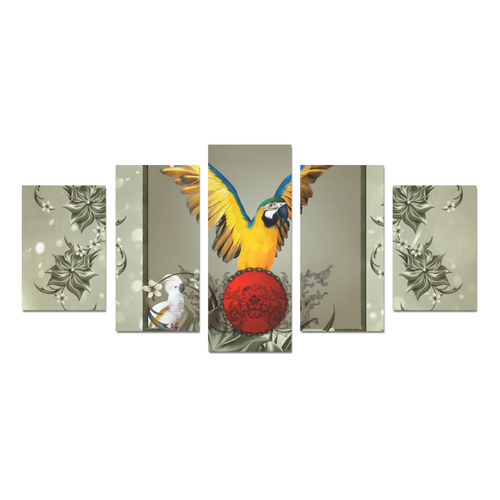 Wonderful parrot Canvas Print Sets D (No Frame)