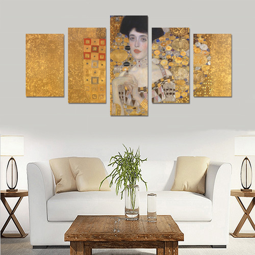 Gustav Klimt Adele Bloch Bauer Portrait Canvas Print Sets C (No Frame)