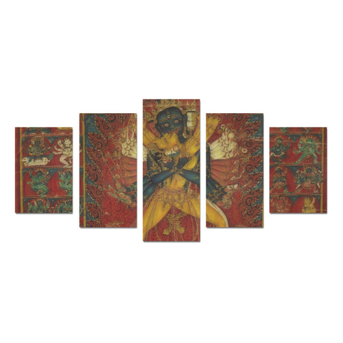 Buddhist Deity Kalachakra Canvas Print Sets D (No Frame)