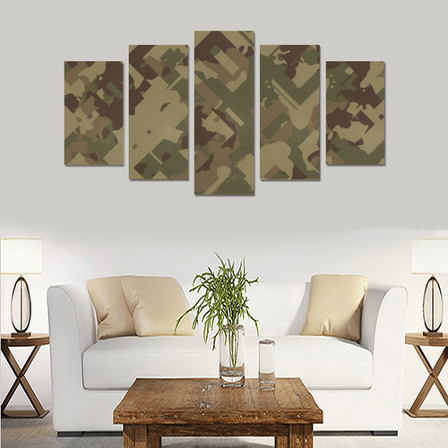 Camouflage Chaos Canvas Print Sets A (No Frame)