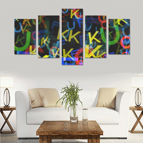 Most Colorful word Canvas Print Sets C (No Frame)