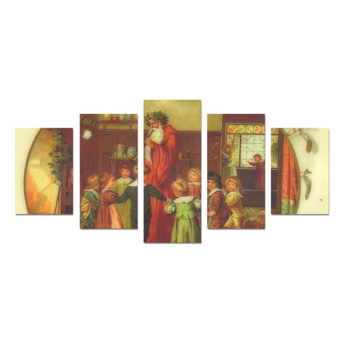 Father Christmas and the Circle of Love Canvas Print Sets D (No Frame)