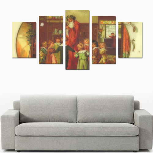 Father Christmas and the Circle of Love Canvas Print Sets D (No Frame)