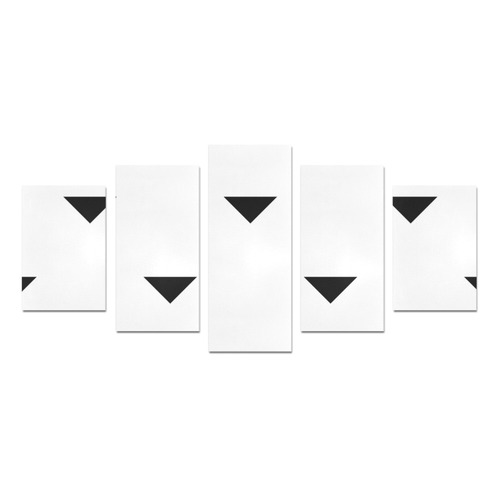 black and white triangles Canvas Print Sets D (No Frame)