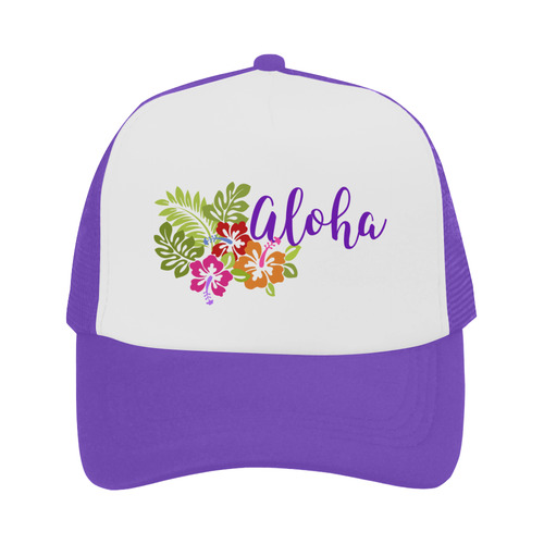 Tropical Aloha Hibiscus Bouquet Trucker Hat
