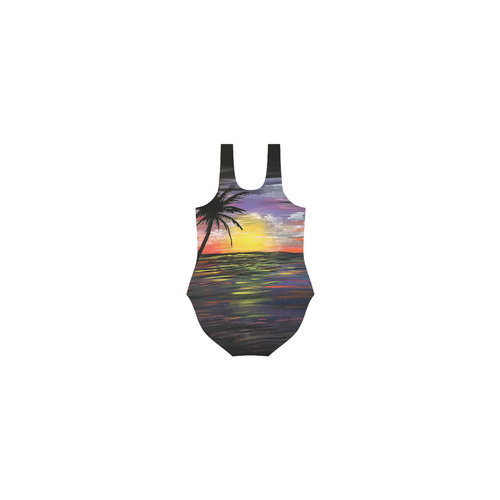 Sunset Sea Vest One Piece Swimsuit (Model S04)