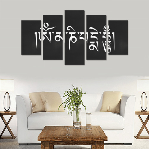 Om mani padme hum 2 Canvas Print Sets A (No Frame)