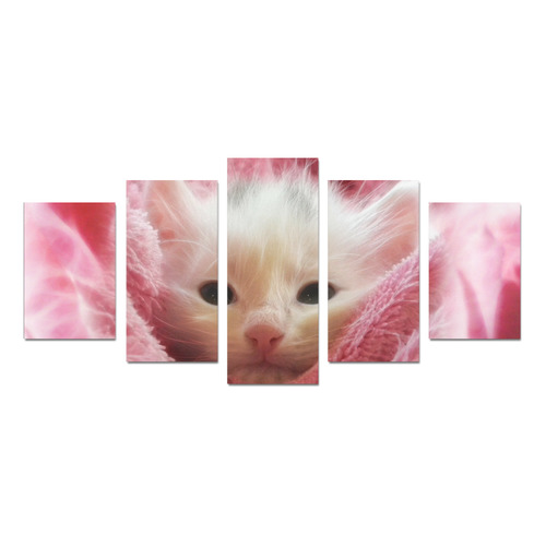 Kitty Loves Pink Canvas Print Sets D (No Frame)