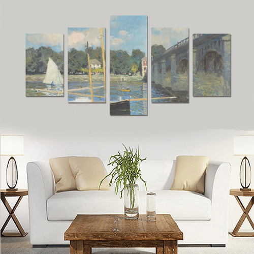 Claude Monet Bridge at Argenteuil Canvas Print Sets C (No Frame)