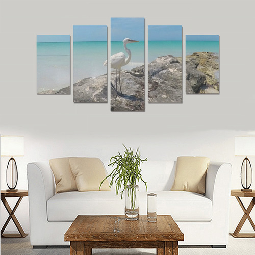 Heron By The Sea Canvas Print Sets A (No Frame)