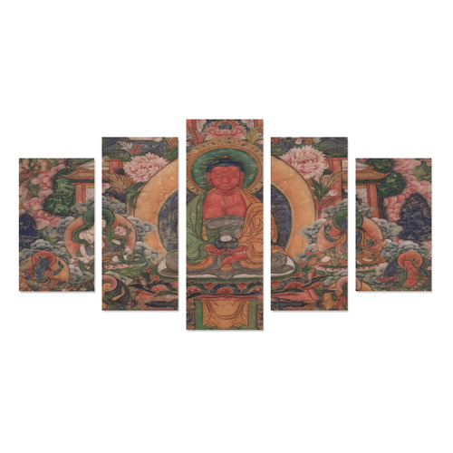 Buddha Amitabha in His Pure Land of Suvakti Canvas Print Sets A (No Frame)