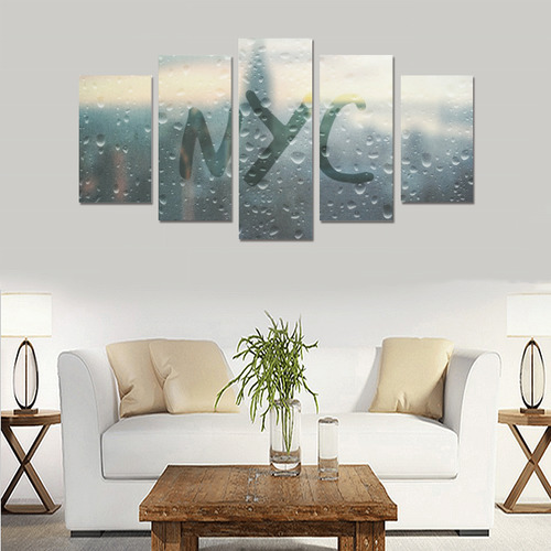 Rainy Day in NYC Canvas Print Sets A (No Frame)