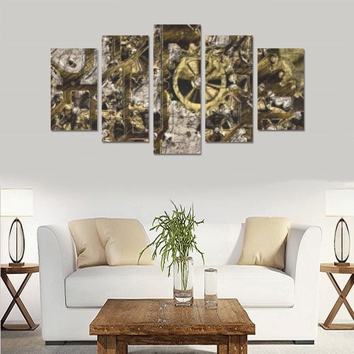 Metal Steampunk Canvas Print Sets A (No Frame)