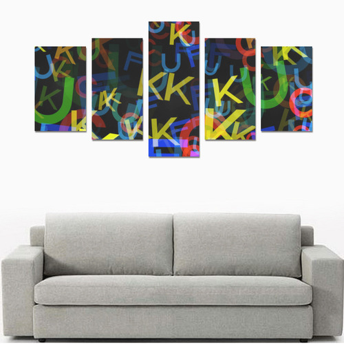 Most Colorful word Canvas Print Sets C (No Frame)