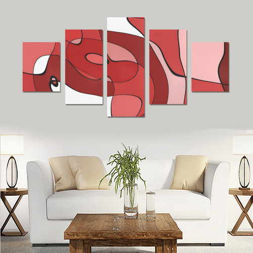 red abstract 2 Canvas Print Sets B (No Frame)