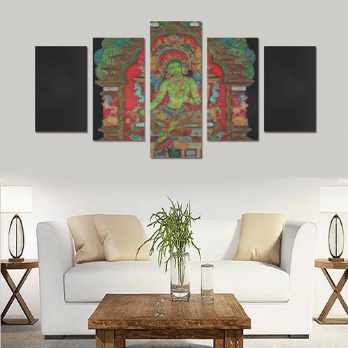Green Tara from Tibetan Buddhism Canvas Print Sets C (No Frame)