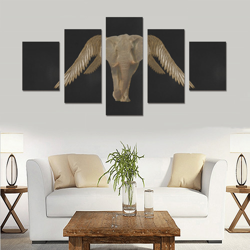 The Flying Elephant Canvas Print Sets B (No Frame)