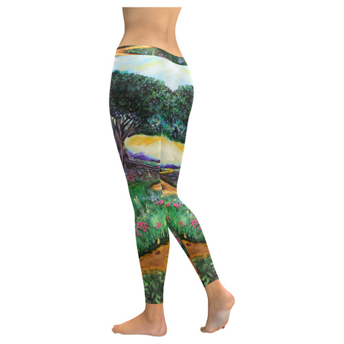 Tree Of Imagination Women's Low Rise Leggings (Invisible Stitch) (Model L05)