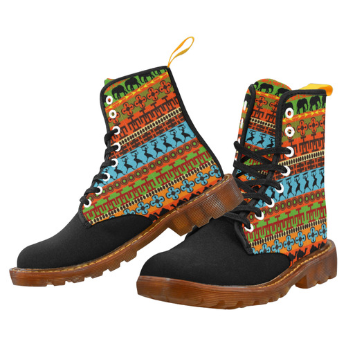 African Print 5 Martin Boots For Women Model 1203H