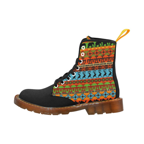 African Print 5 Martin Boots For Women Model 1203H