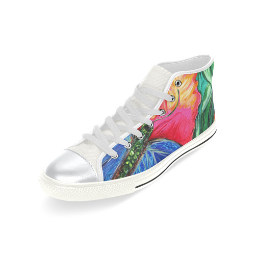 Butterfly Life High Top Canvas Women's Shoes/Large Size (Model 017)