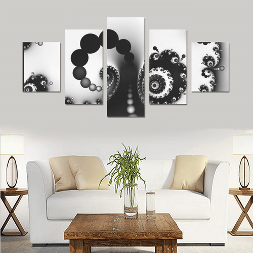 black and white 16 Canvas Print Sets B (No Frame)