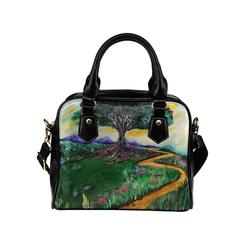 Tree Of Imagination Shoulder Handbag (Model 1634)