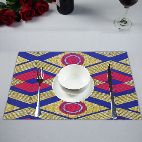 African Print 3 Placemat 14’’ x 19’’ (Six Pieces)