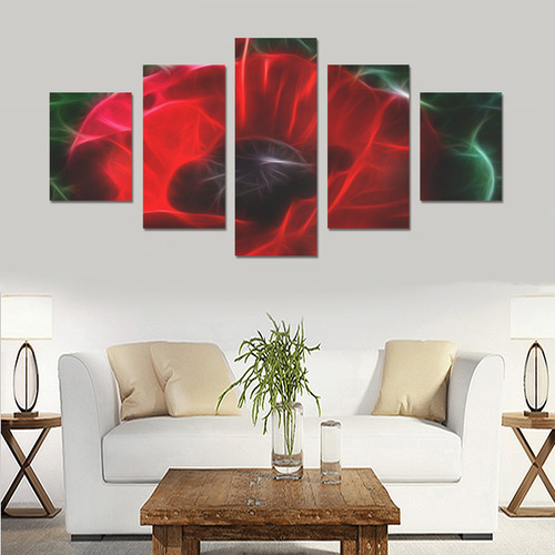 Wonderful Poppies In Summertime Canvas Print Sets B (No Frame)