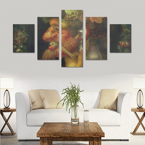 Awesome Painting Autum  from Guiseppe Arcimboldo Canvas Print Sets B (No Frame)