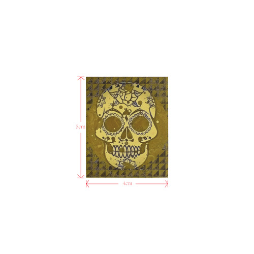 Trendy Skull, golden by JamColors Logo for Men&Kids Clothes (4cm X 5cm)