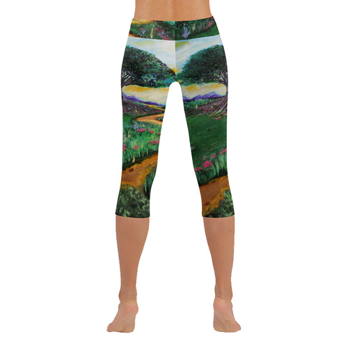 Tree Of Imagination Women's Low Rise Capri Leggings (Invisible Stitch) (Model L08)