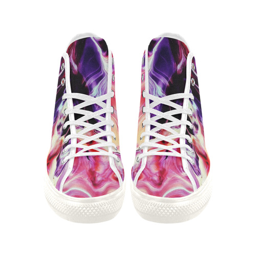 Abstract Watercolor Painting Crazy Fire Vancouver H Women's Canvas Shoes (1013-1)
