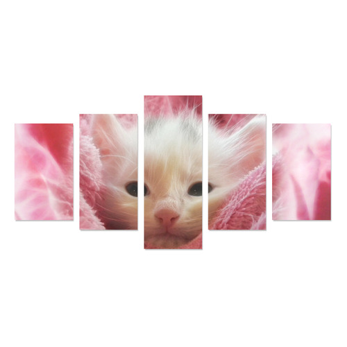 Kitty Loves Pink Canvas Print Sets C (No Frame)