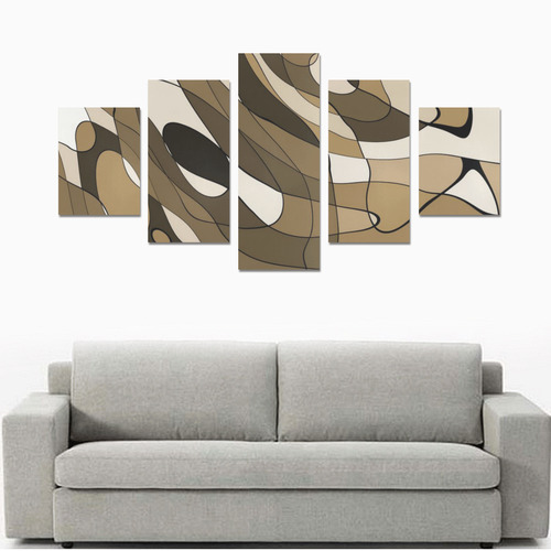 brown abstract 2 Canvas Print Sets B (No Frame)