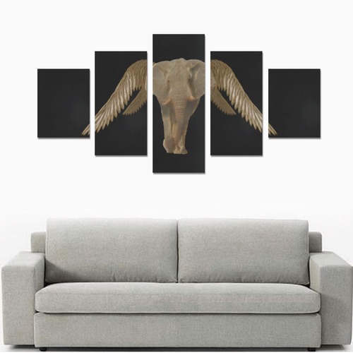 The Flying Elephant Canvas Print Sets B (No Frame)