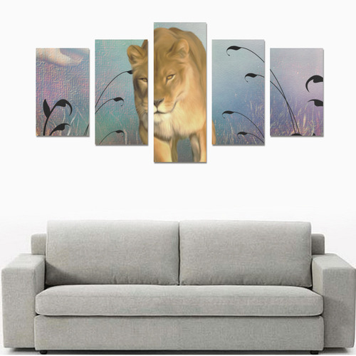 Wonderful lioness Canvas Print Sets C (No Frame)